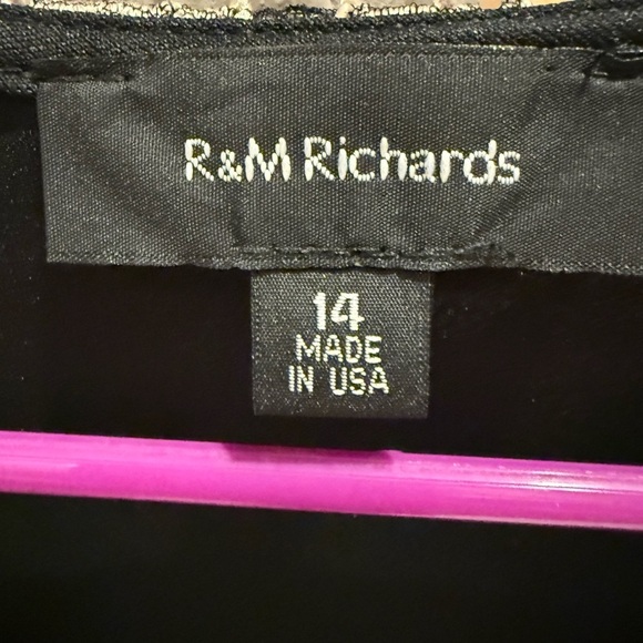 R&M Richards Formal Brown and Gold Ladies Size 14 Mock Twinset Sparkles - Picture 4 of 4